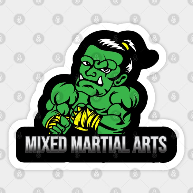 MMA Fighter ORC Sticker by Excela Studio